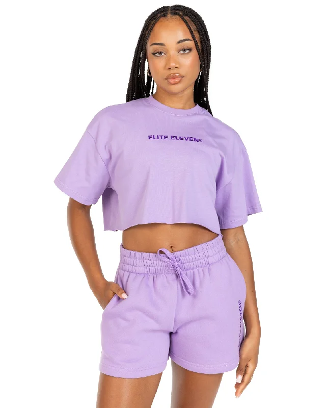 Women's Cropped Registered Tee - Purple