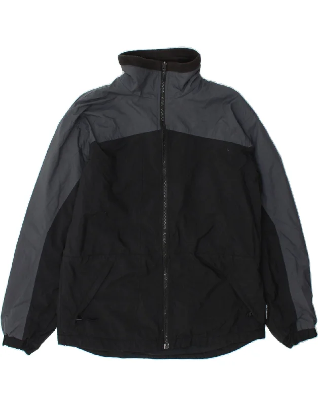 COLUMBIA Womens Windbreaker Jacket UK 10 Small Black Colourblock Polyester