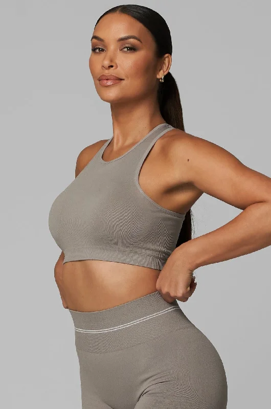 Stone True Form Seamless High Neck Bra