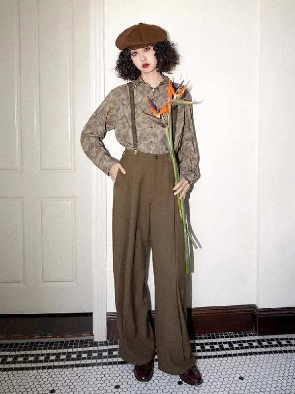 RETRO LOOSE SUSPENDER PANTS [S0000009794]