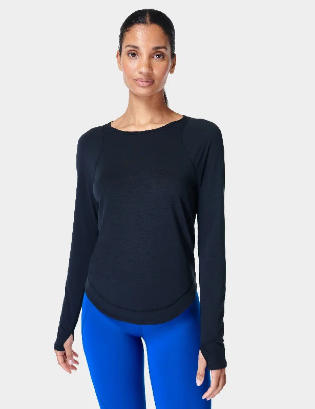 Breathe Easy Running Long Sleeve Top - Black