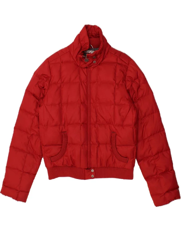 TOMMY HILFIGER Womens Padded Jacket UK 18 XL Red Nylon