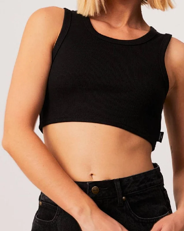 Chloe - Hemp Rib Cropped Singlet