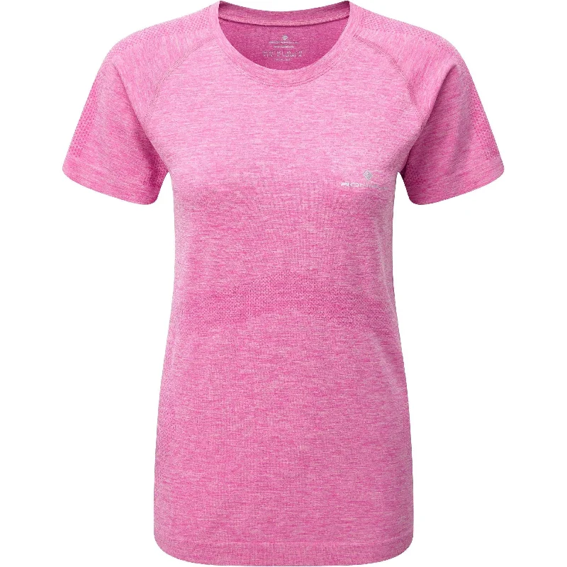 Ronhill Infinity Marathon Short Sleeve Womens Running Top - Pink