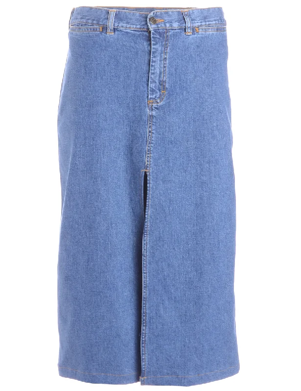 Label Cassy Long Denim Skirt