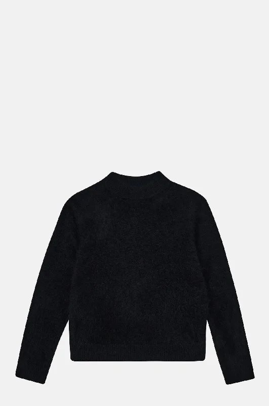 Brushed Turtle Knit Black