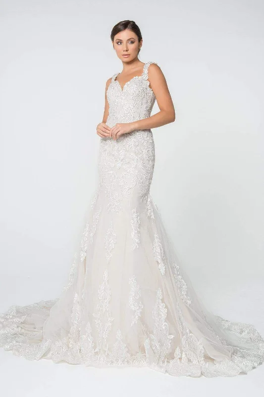 Elizabeth K - GL2819 Lace Sweetheart Mermaid Gown With Train