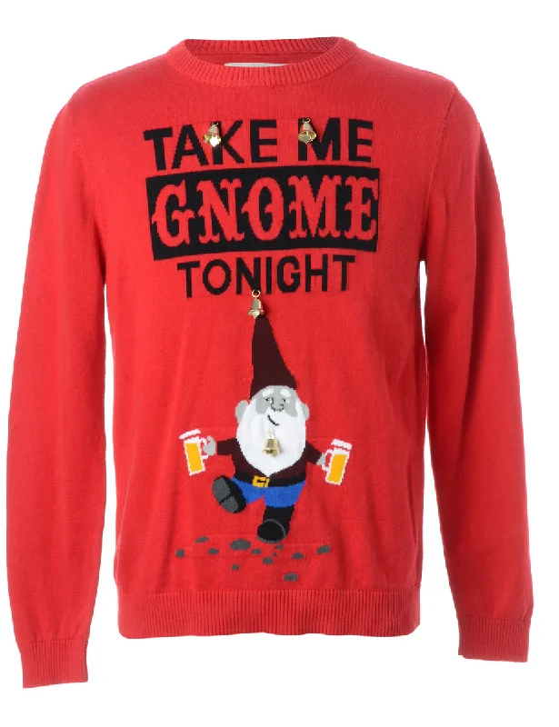 Label Christmas Jumper With Bells