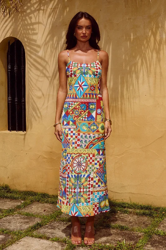 ROWENA MAXI DRESS - PHAEDRA PRINT