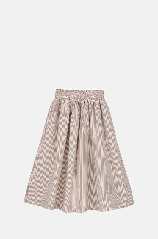 Ginny Skirt Warm Beige/White Stripe