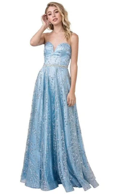 Trevi Collection - L2432 Sweetheart Beaded Evening Dress