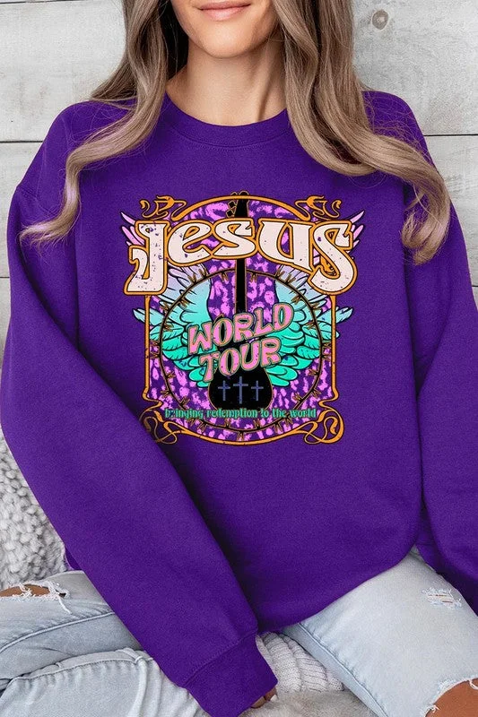 Jesus World Tour Graphic Fleece Sweatshirts