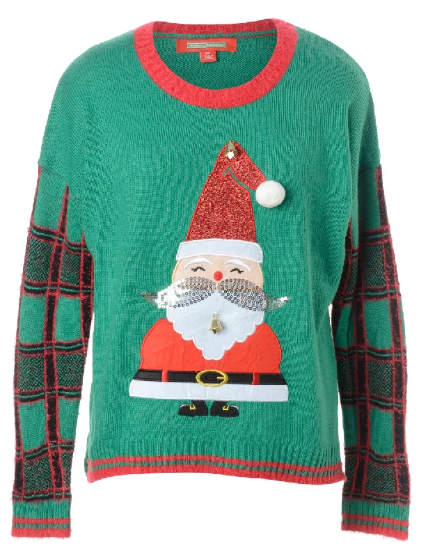 Label Christmas Jumper With Bells