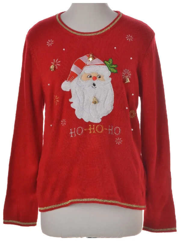 Label Christmas Jumper With Bells